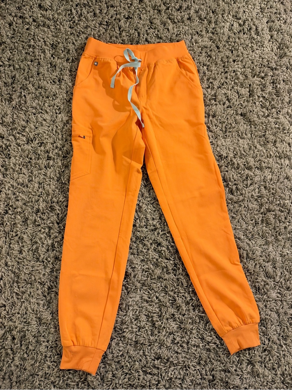 Figs Orange Drawstring Jogger Scrub Pants